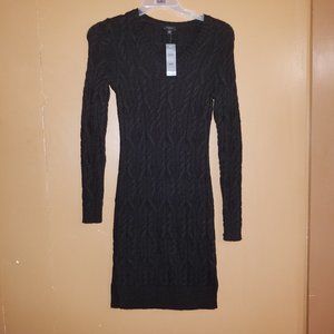 $149 ANN TAYLOR XSP BLACK WOOL WINTER SWEATER DRES